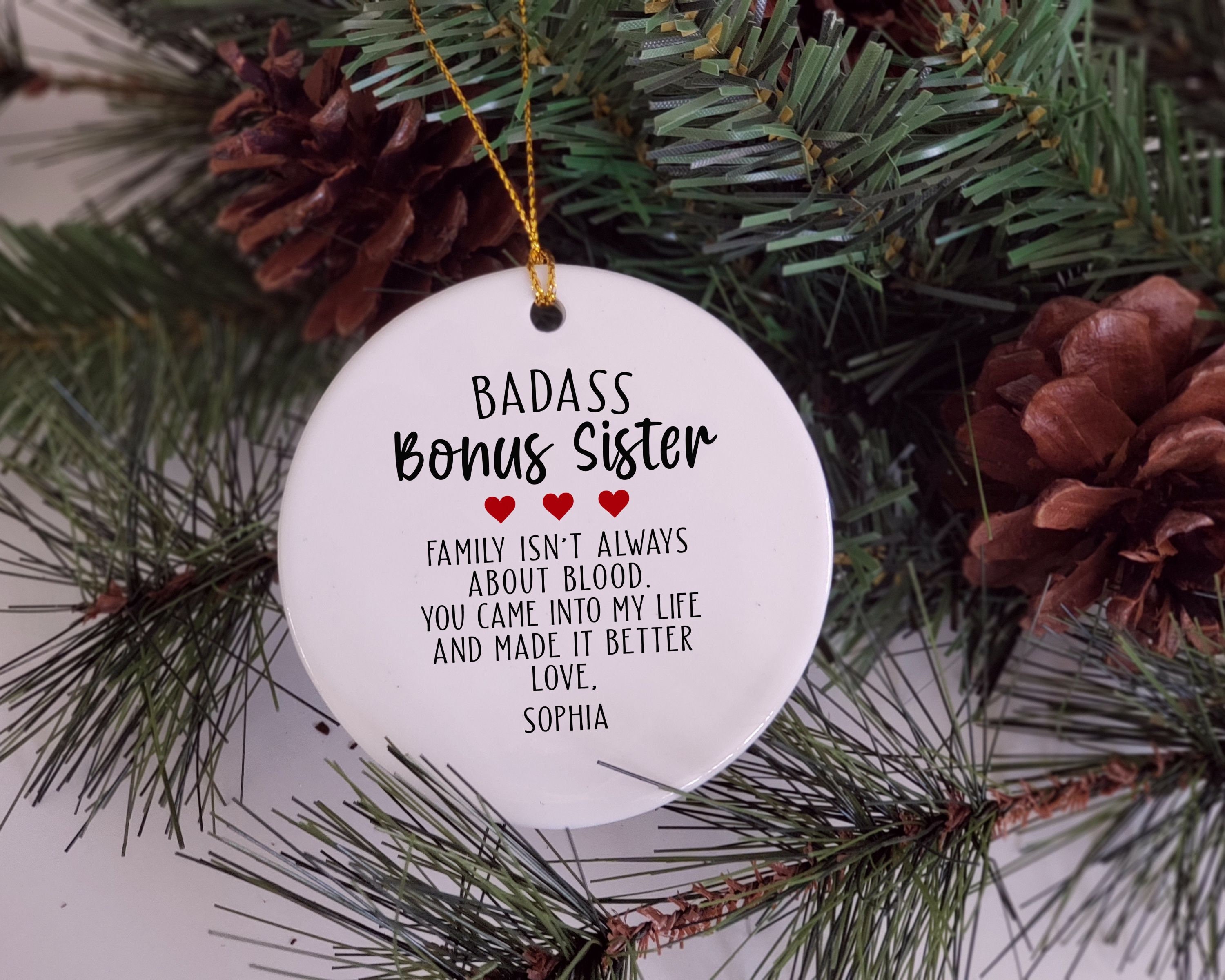 Personalized Bonus Sister Ornament Sister In Law Wedding Etsy