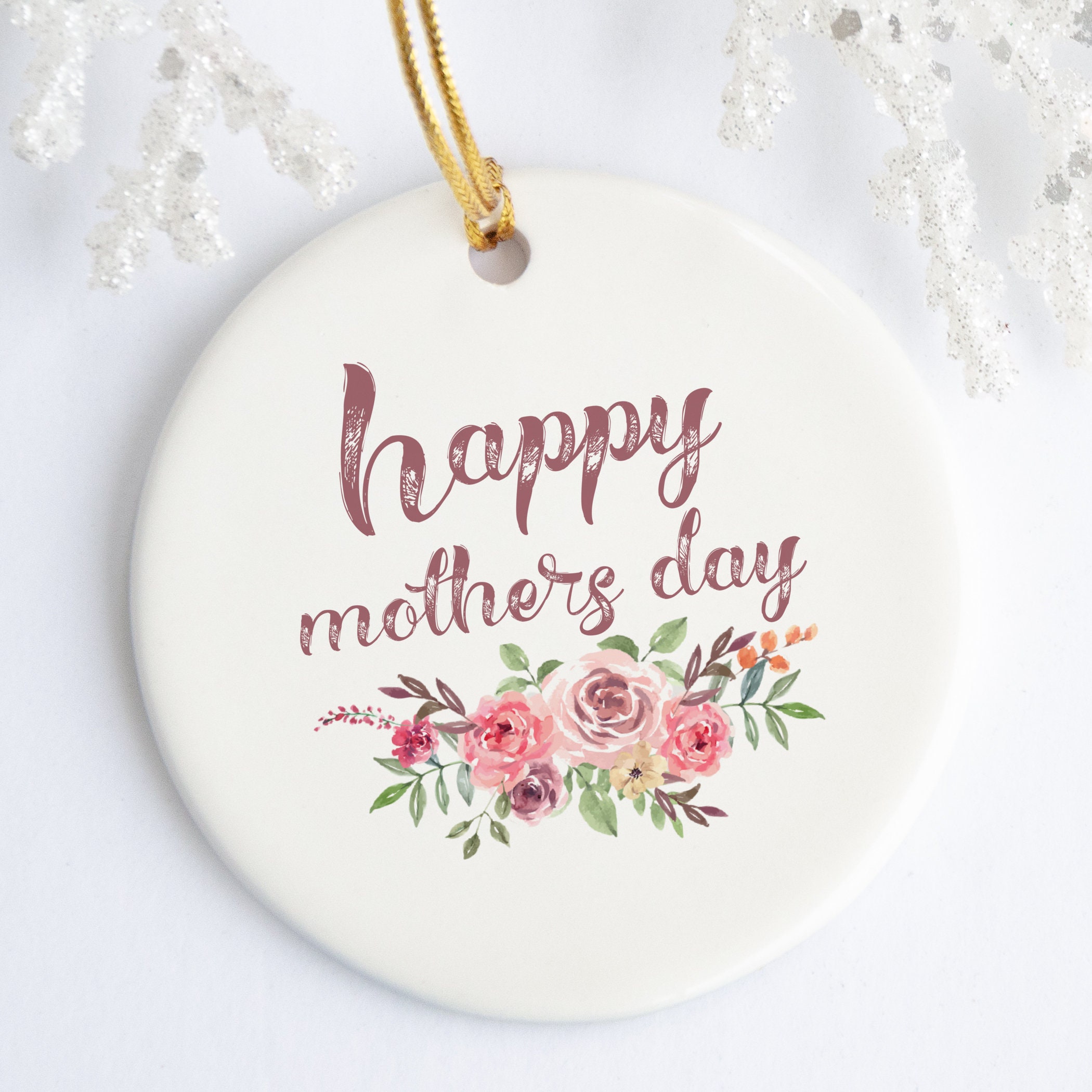 Happy Mothers Day Ornament Cute For Mom Ceramic Ornament | Etsy