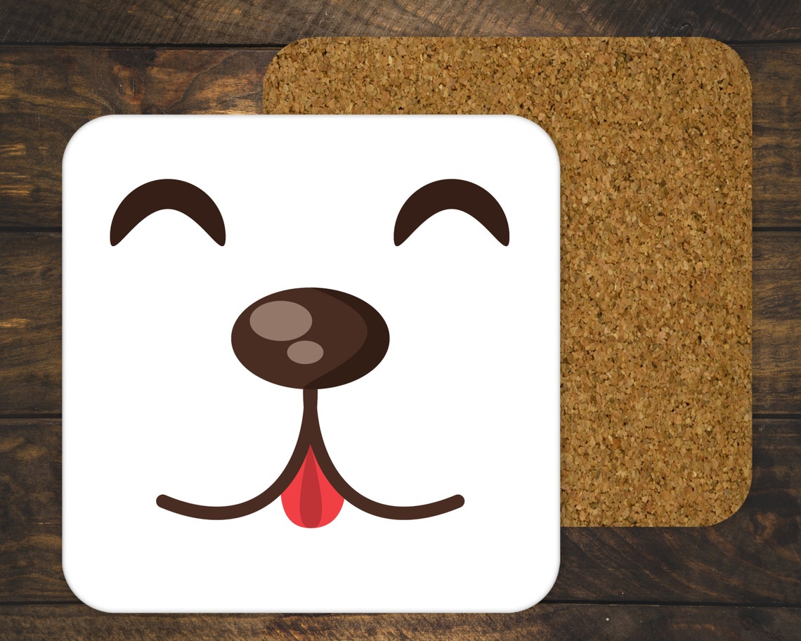 Funny Dog Coaster Dog Cork Coasters Dog Lover Coaster Set Etsy