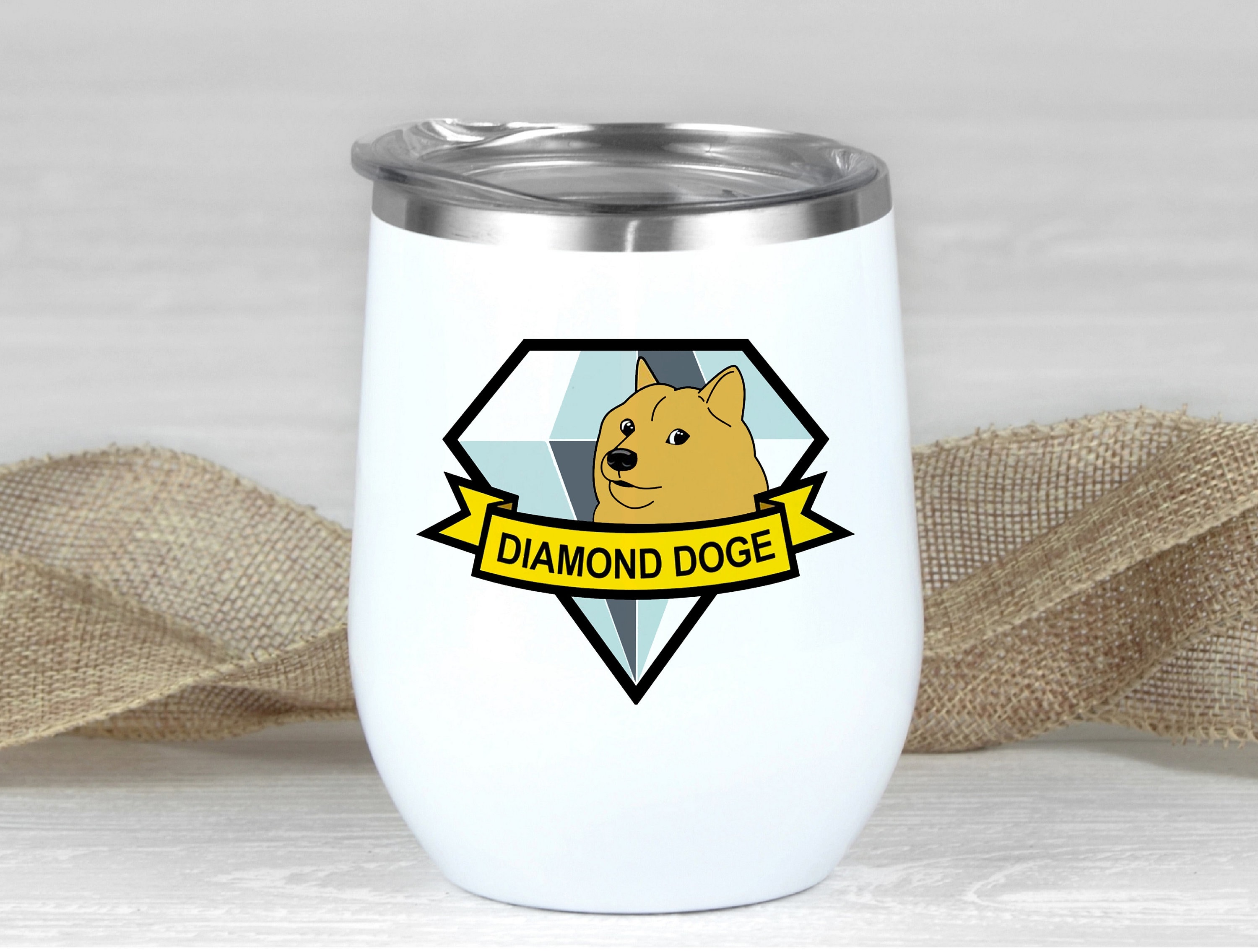 Diamond Doge Wine Tumbler Hodl Dogecoin Gift Dogecoin Hodler | Etsy
