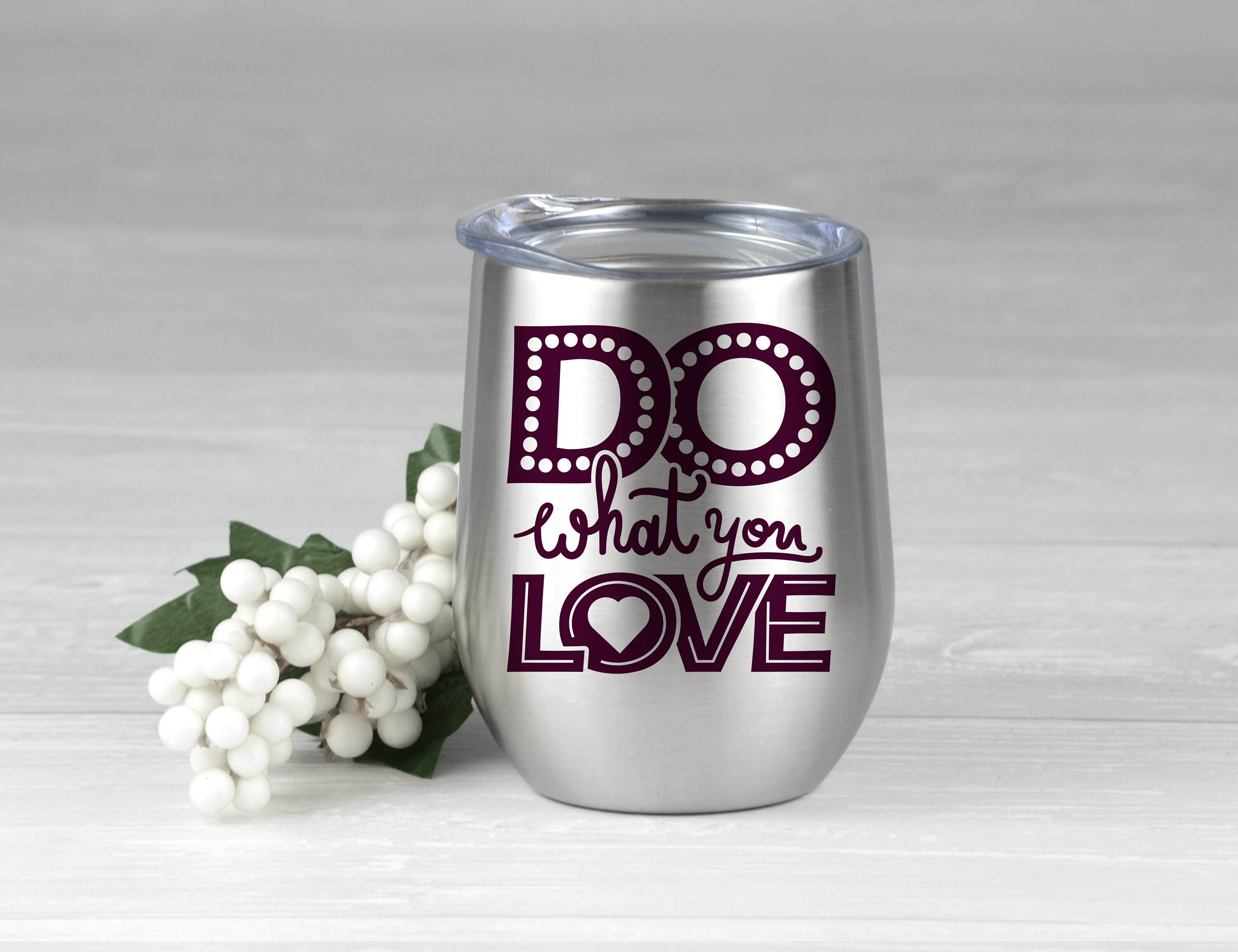 Inspirational Wine Tumbler Do What You Love Gift Funny | Etsy