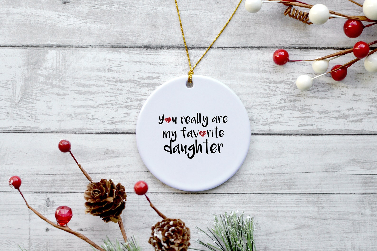 Favorite Daughter Ornament Daughter Ceramic Ornament Etsy