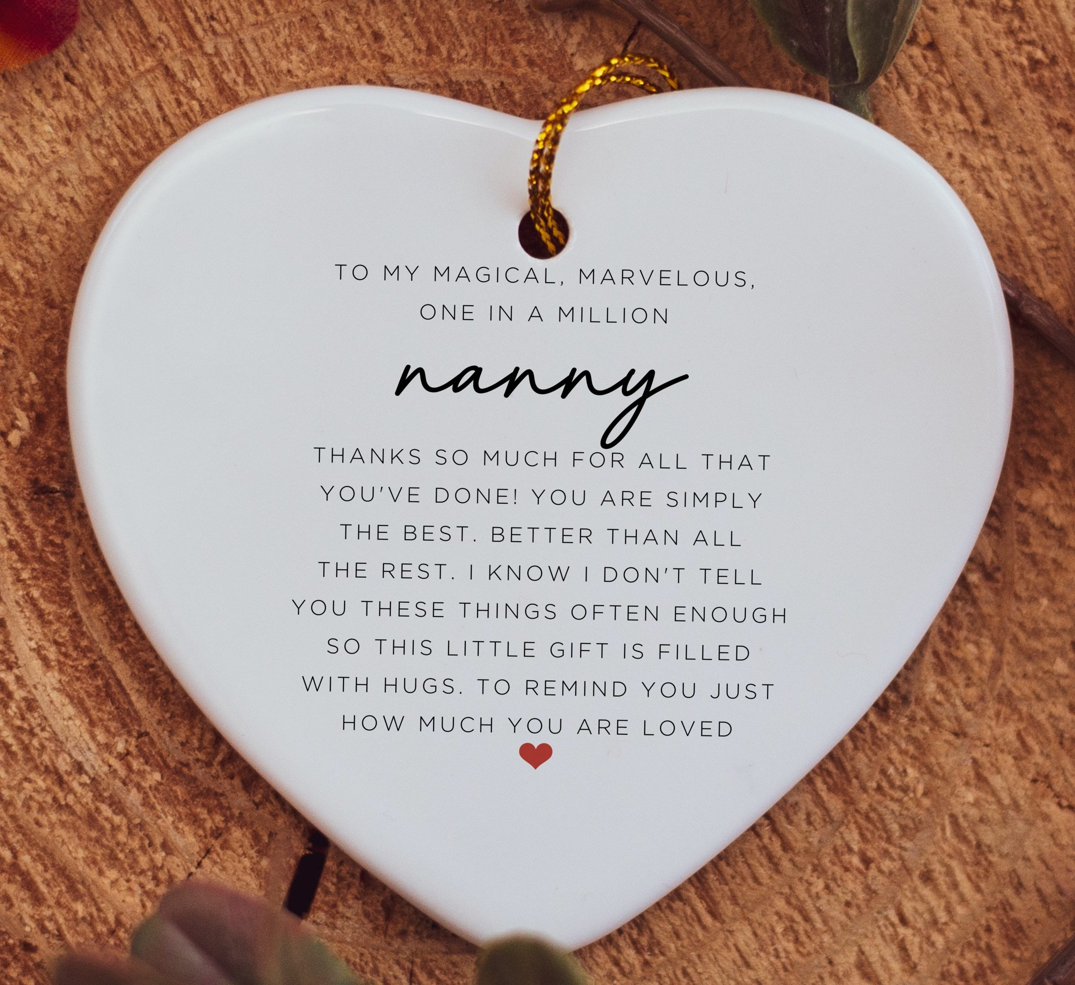 Nanny Poem Gift Nanny Mothers Day Ceramic Ornament Nanny Etsy