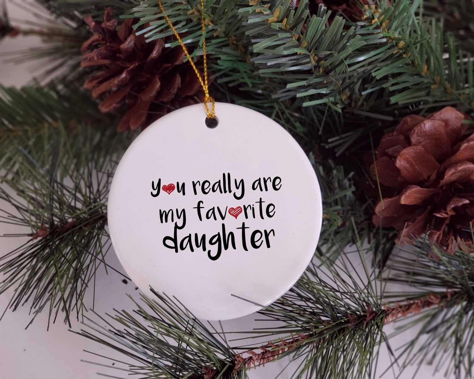Favorite Daughter Ornament Daughter Ceramic Ornament Etsy