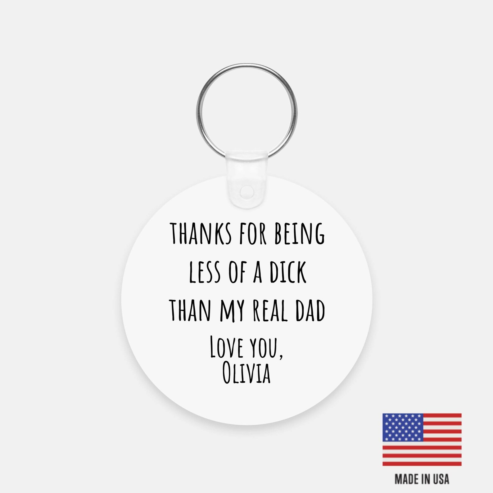 Personalized Step Dad Keychain Dad Jokes Key Chain Funny Etsy