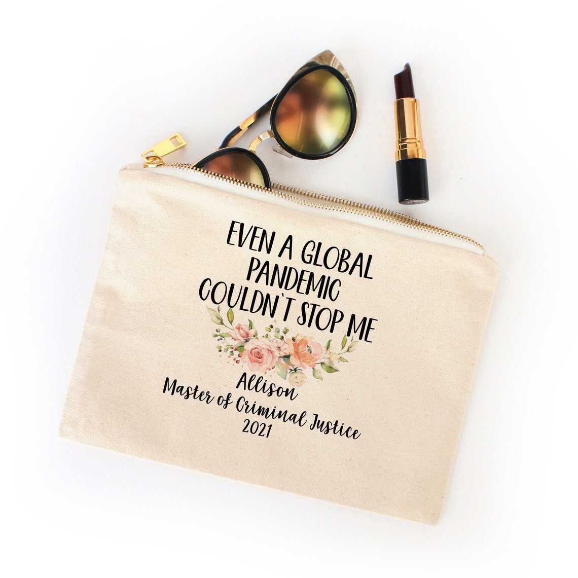 Personalized Master Of Criminal Justice Makeup Bag Criminal Etsy