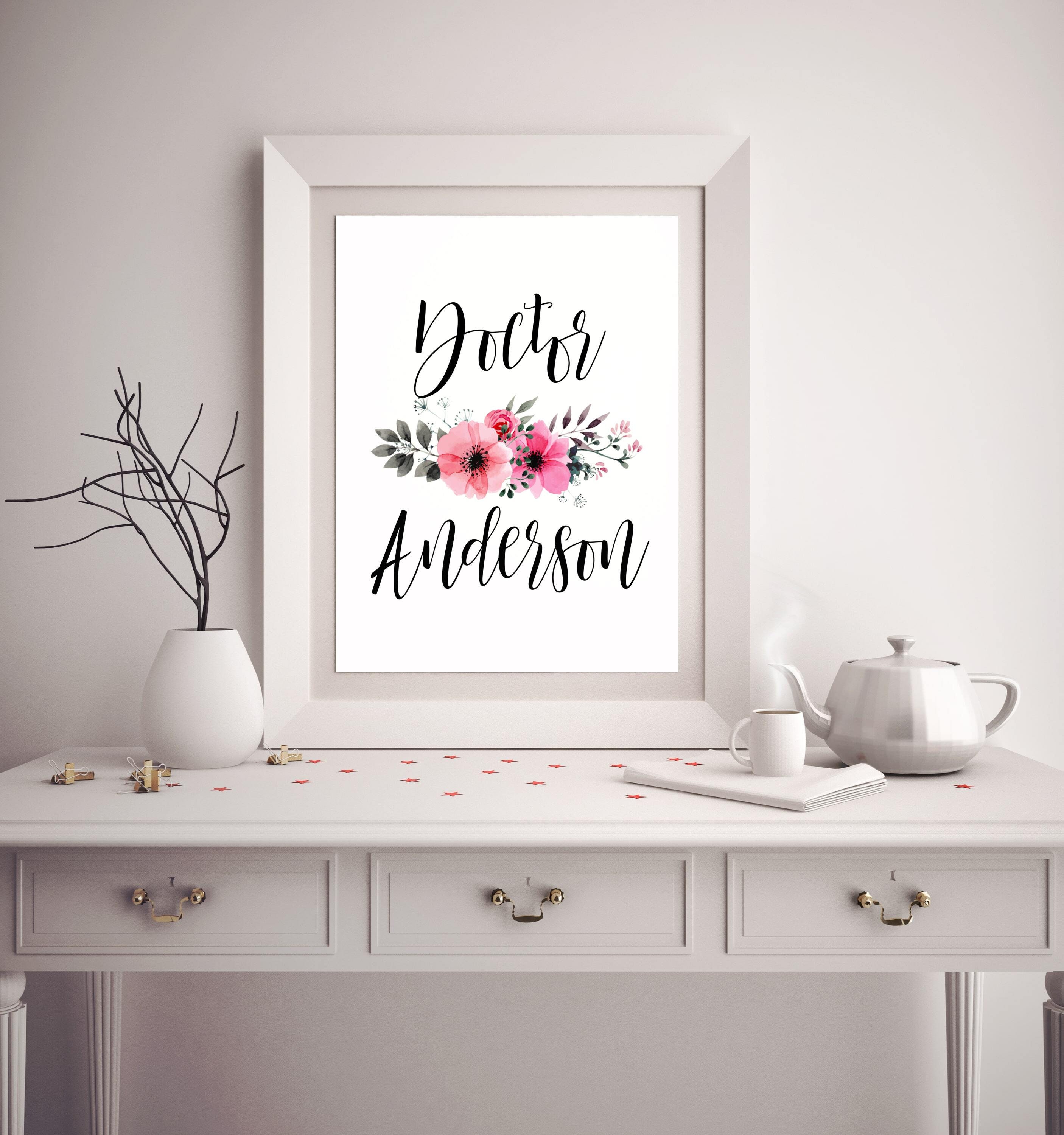 Personalized Doctor Wall Decor Doctor Graduation Wall Poster Etsy