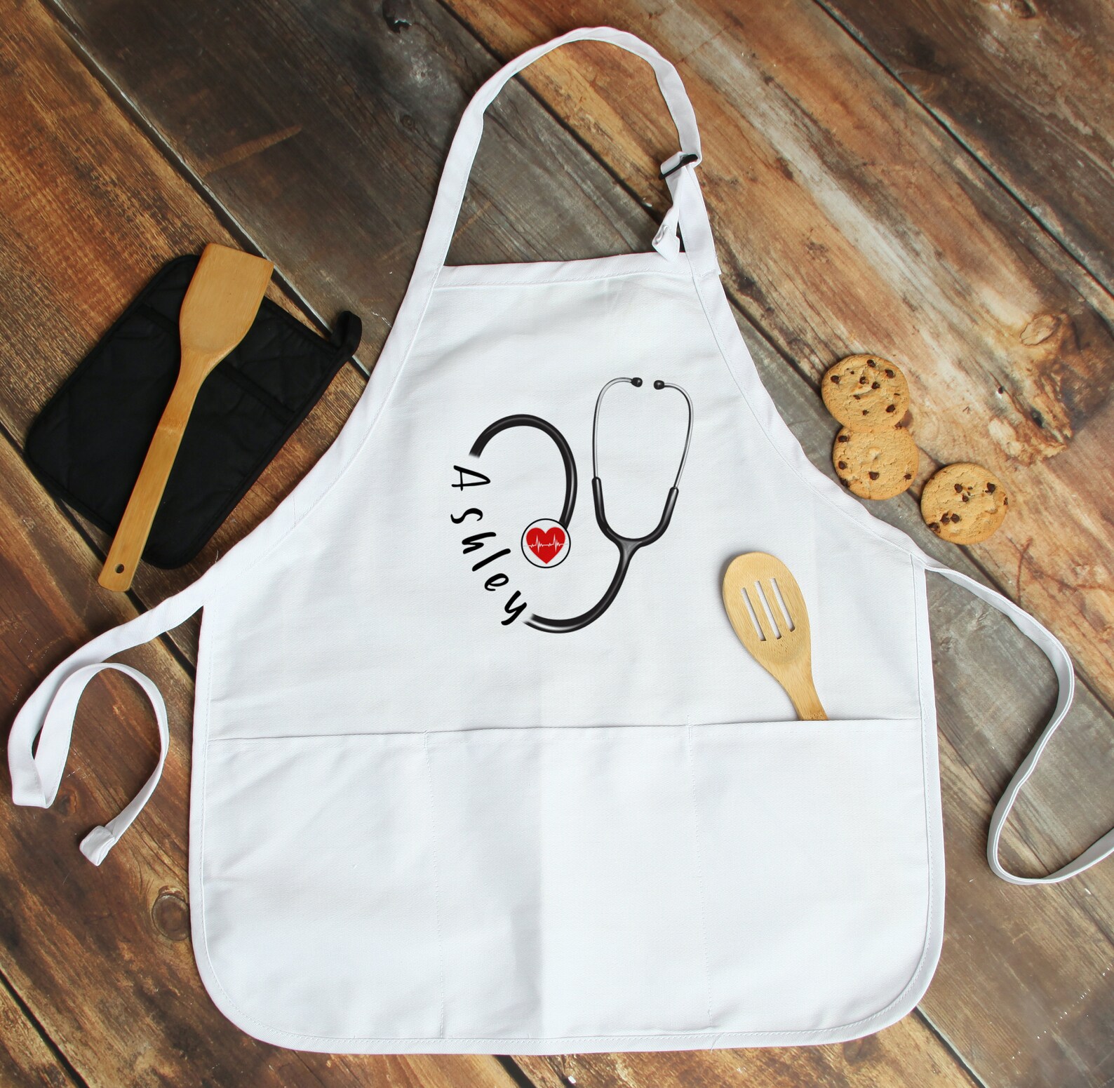 Personalized Doctor Apron Custom Name Nurse Aprons Nursing Etsy