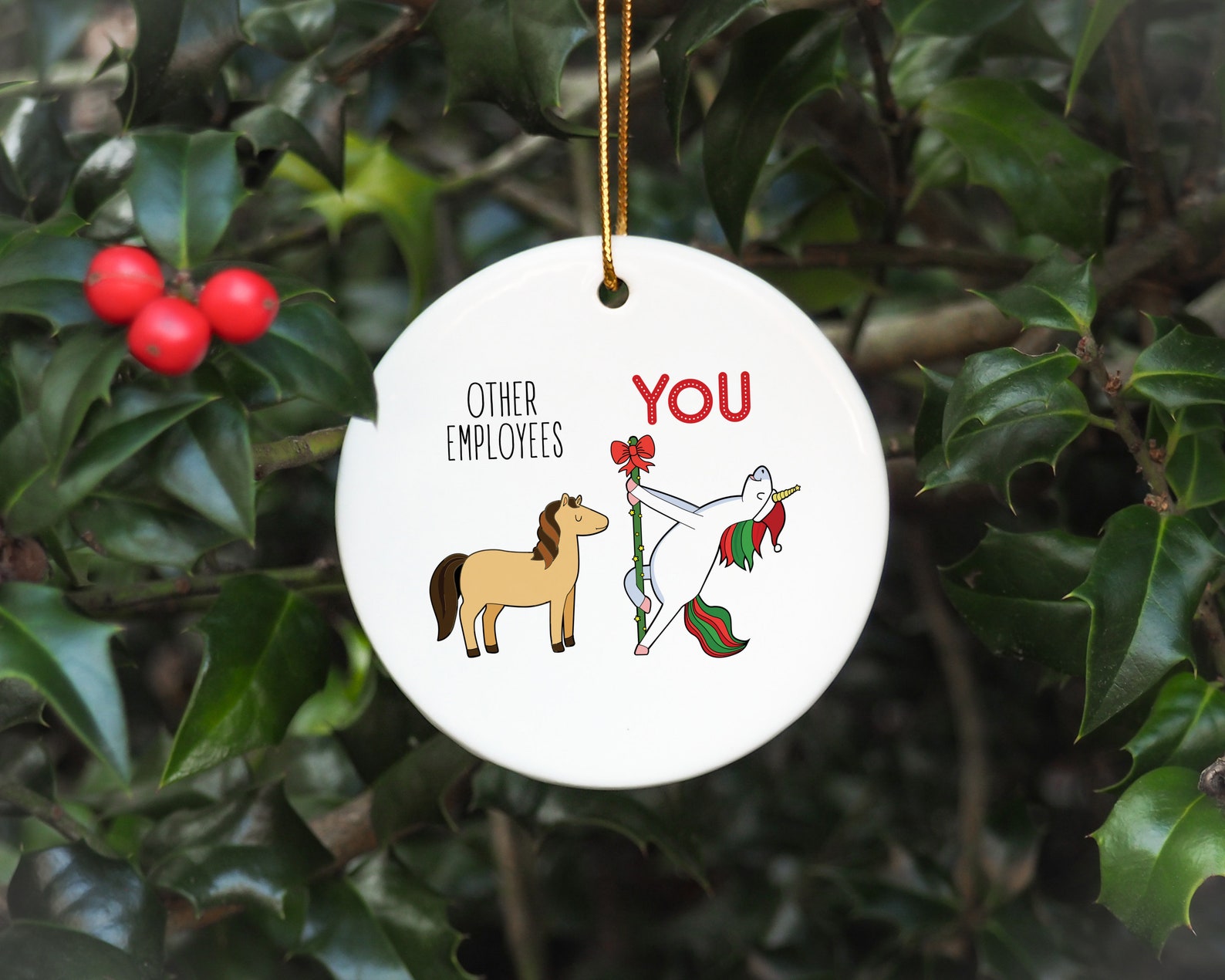 Employee Christmas Ornament Funny Employee Gift Employee Etsy