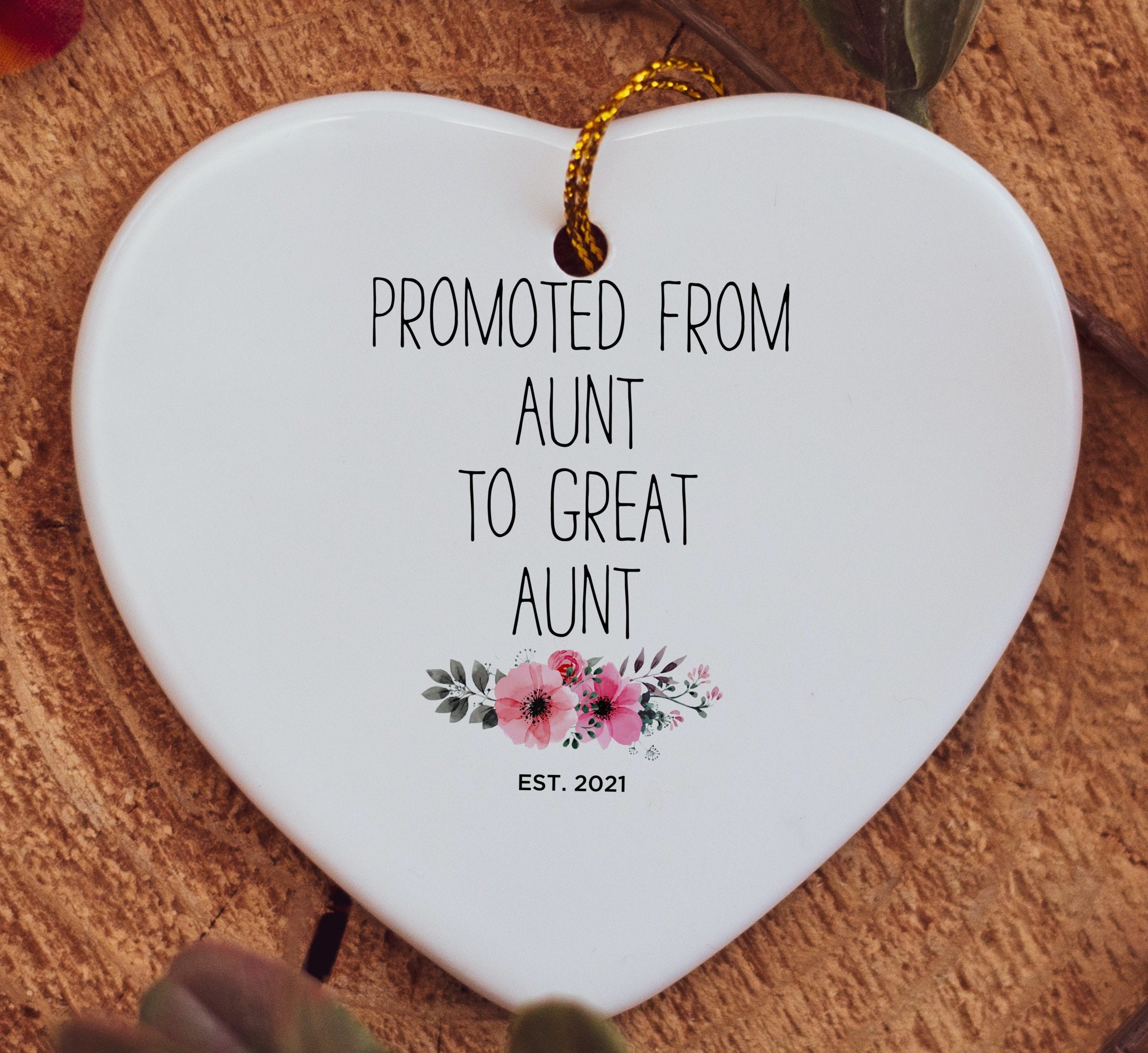Personalized Great Aunt Gift Promoted To Great Aunt Ceramic Etsy