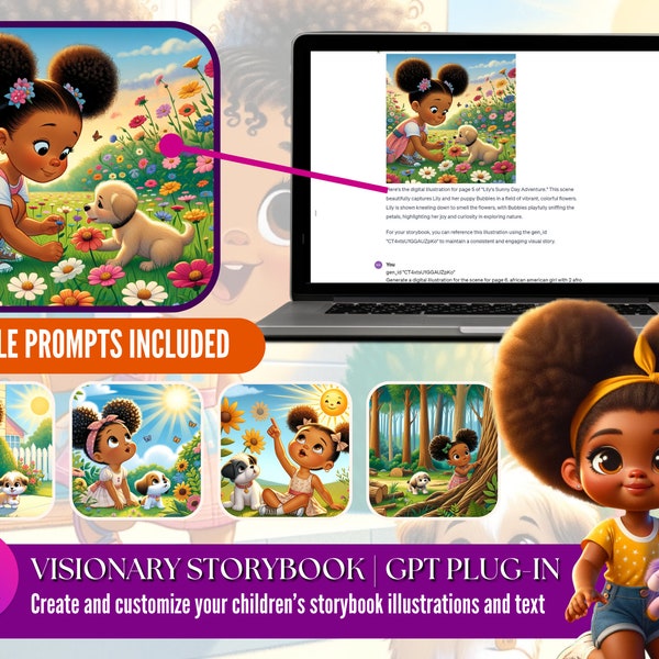 Storybook Illustrations Custom GPT | Plug In Extension | Custom GPT Access | Instant Access | Write & Design Your Story | By Macon Designs