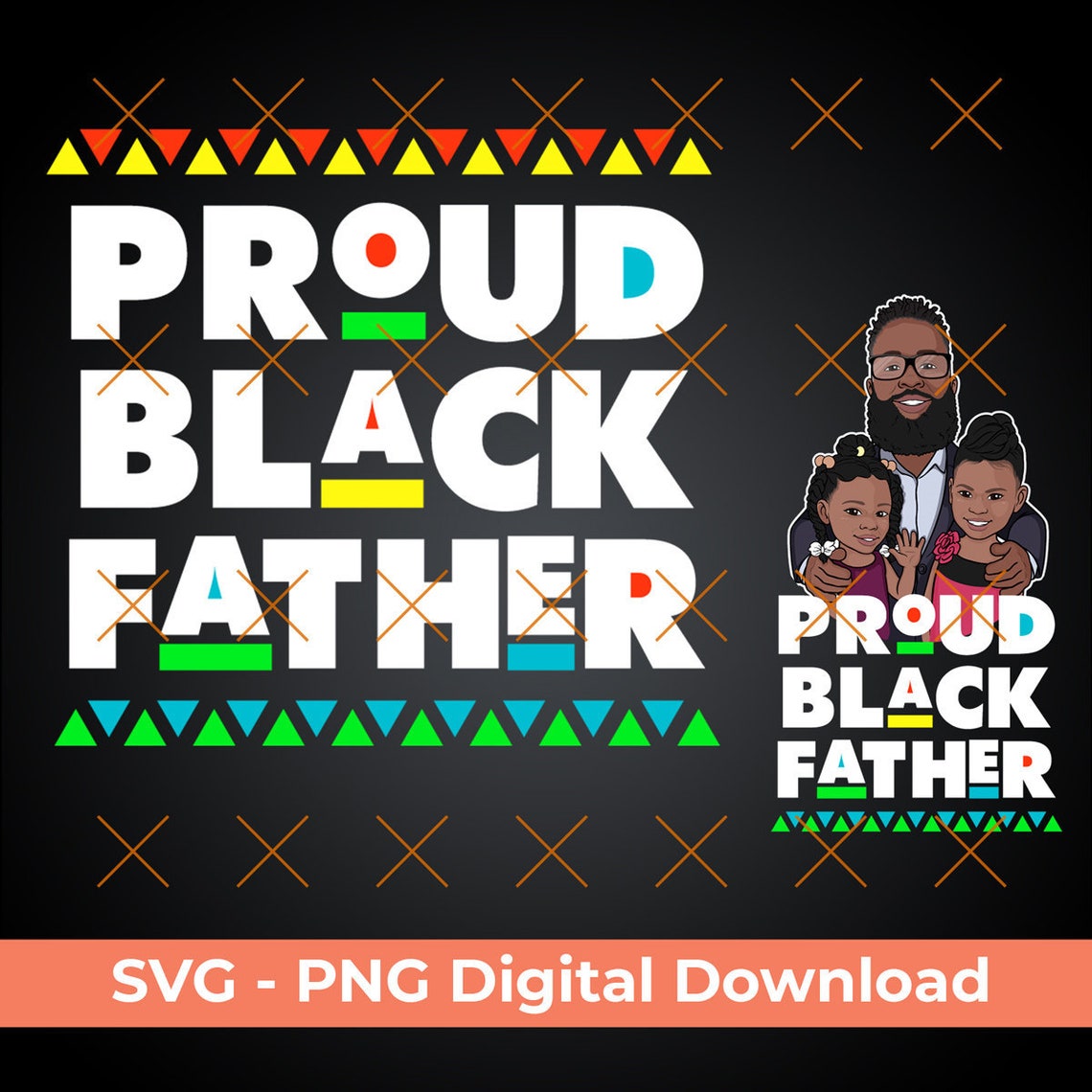 Download Proud Black Father Bundle Father's Day 2020 PNG SVG | Etsy