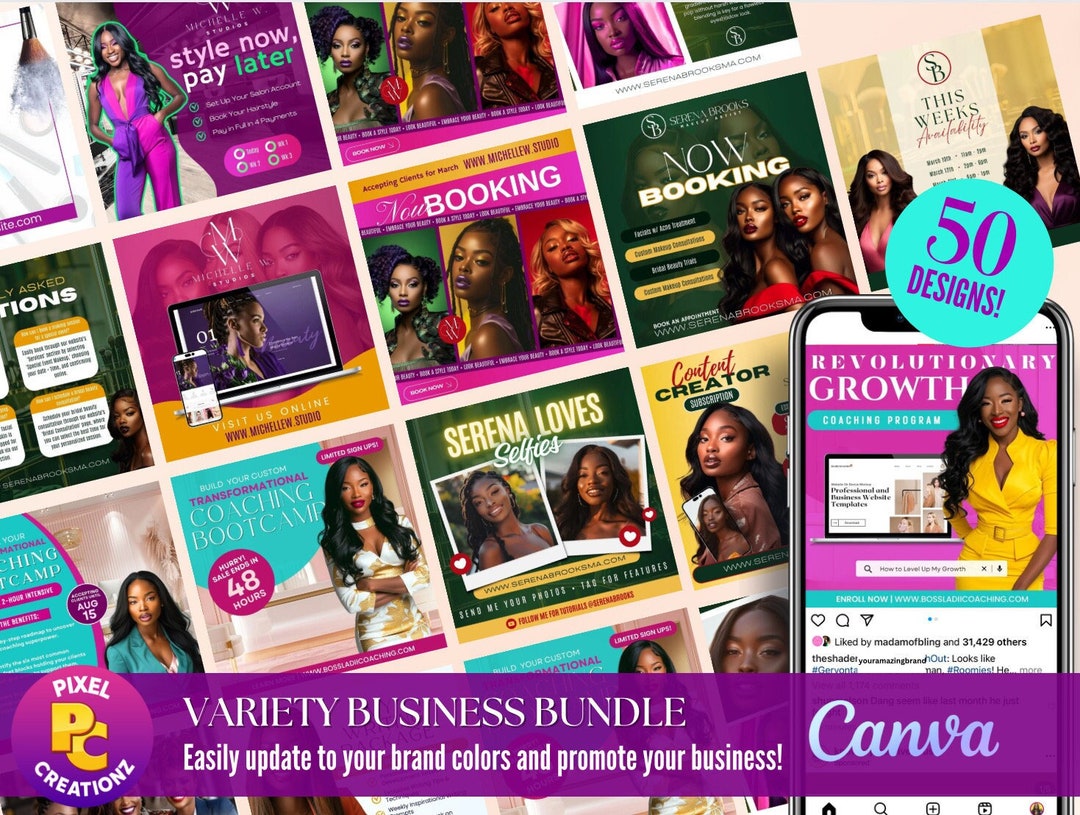 50 Beauty Business Makeup Artist Social Media Templates | Canva Design ...