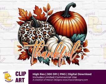 Pumpkin Shirt PNG | Thanksgiving Sublimation Artwork | Harvest Festival PNG | Pumpkin Apparel Illustrations | Pumpkin PNG | Leopard