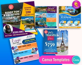 Travel Professional Itinerary Flyer Business Templates | Canva Templates | Instagram Posts