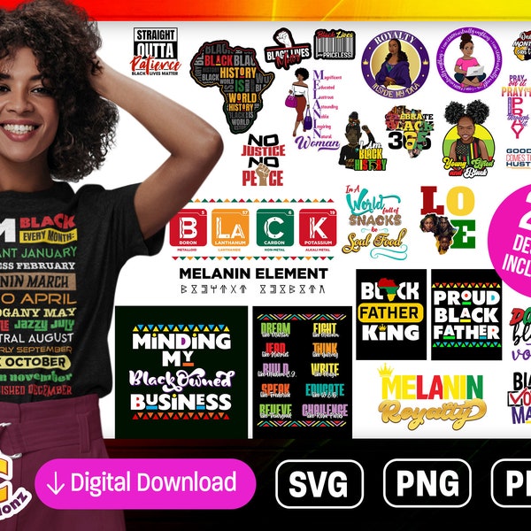 Mes de la Historia Afroamericana Juneteenth SVG PNG (Descarga digital)