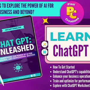 ChatGPT: Unleashed Workbook | Includes Prompts | ChatGPT for Content Creators & Coaches | Small Business | Instant Access