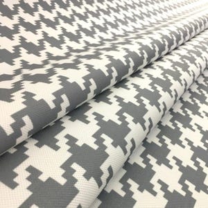 Gray White Goosefoot,Houndstooth Fabric by the Meter,Geometric Fabric Decor Furniture Chair Sofa Upholstery Fabric