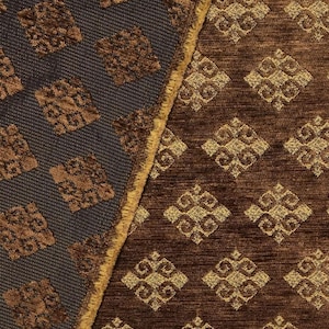 Brown Turkish Kilim Upholstery Fabrics by the Meter,Navajo ,Boho Aztec Woven Chenille Fabric,Deco Tapestry Sofa Chair Furniture Fabric