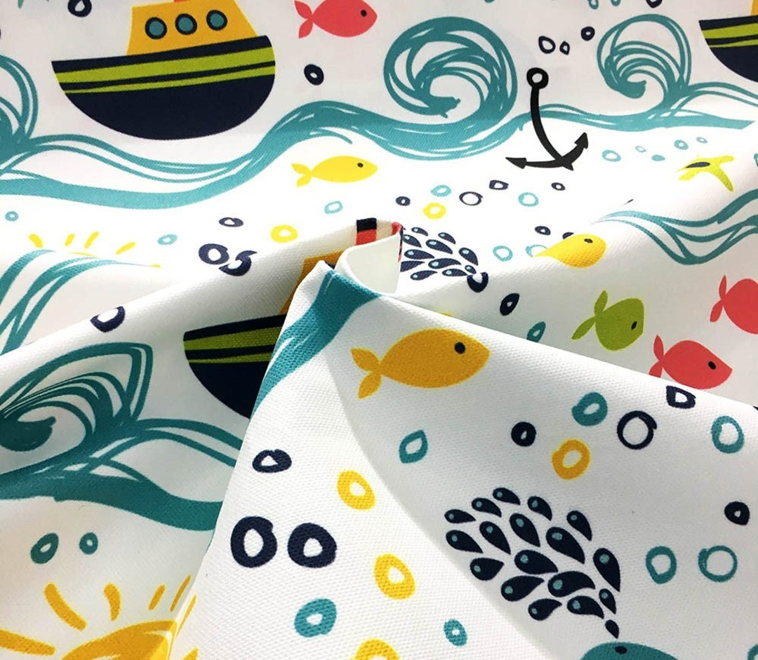 Nautical Fabric by the Meter,kid's Room Fabric Decor Furniture Chair