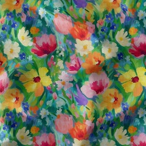 Zomerbloemen stof per meter, bloemenstof decor tapijt meubelstof stoel bank bekledingsstof