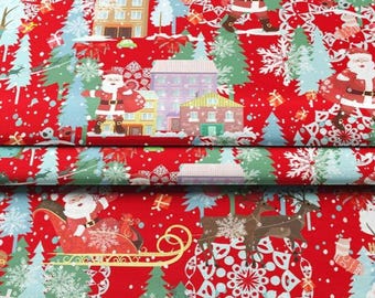 クリスマス柄の張り地：ホリデーデコレーション生地