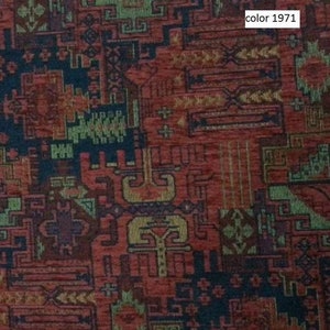 Terracotta High Quality Soft Chenille Turkish Kilim Upholstery Fabric by the Meter,Decor Rug Tapestry Sofa Chair Furniture Upholstery Fabric