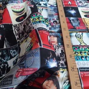Tissu des pochettes d&#39;albums des Rolling Stones : matériau de rembourrage pour musique rock