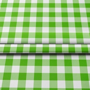 Green White (4x4)cm Plaid Upholstery Fabric by the Meter,Geometric Fabric Decor Furniture Chair Sofa Upholstery Fabric
