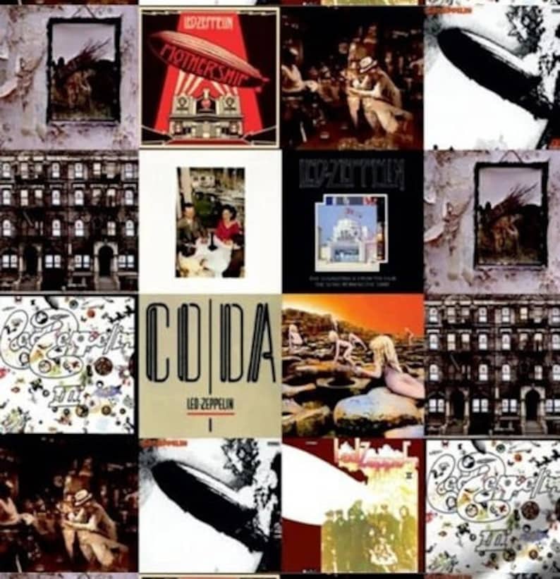 Led Zeppelin Album Covers Fabric: Rock Music Upholstery - Etsy