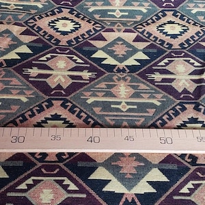 Tribal Aztec Kilim Upholstery Fabric: Boho Decor, Sofa Chair Material