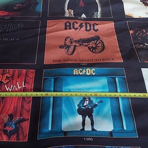 AC DC Album Covers Fabric by the Metermusicrock Groups Home - Etsy