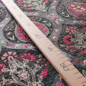 Green Tulip Chenille Fabric: Turkish Oriental Woven Upholstery