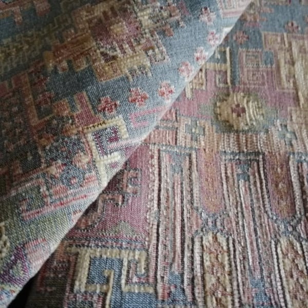 Turkish Kilim Fabric by the Meter, Decor Rug Tapestry Sofa Chair Furniture Upholstery Fabric