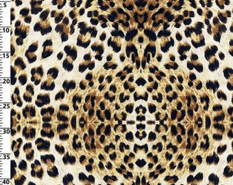 Classic Leopard Print Polyester Fabric by Yard, Animal Pattern Upholstery Decor