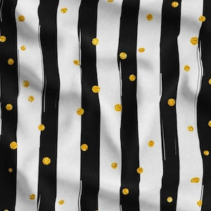 Gold Polka Dot Striped Fabric by the meter,Geometric Pattern Home Fabric Decor Furniture Chair Sofa Upholstery Fabric