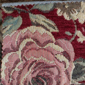 Tessuto floreale al metro, tessuto in ciniglia intrecciato boho, tessuto decorativo per tappeti, arazzi, divani, poltrone, mobili, venduto al metro.