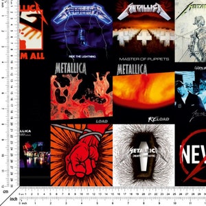 Metallica Album Covers Fabric by the Meter,Music,Rock Groups Home Decor Furniture Chair Sofa Upholstery Fabric image 10