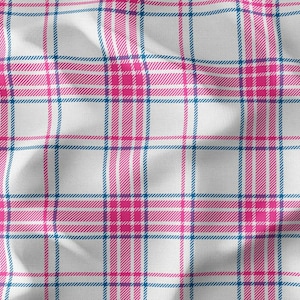 Pink Plaid Upholstery Fabric: Holiday Decor, Furniture Grade