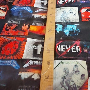 Metallica Album Covers Fabric by the Meter,Music,Rock Groups Home Decor Furniture Chair Sofa Upholstery Fabric image 3