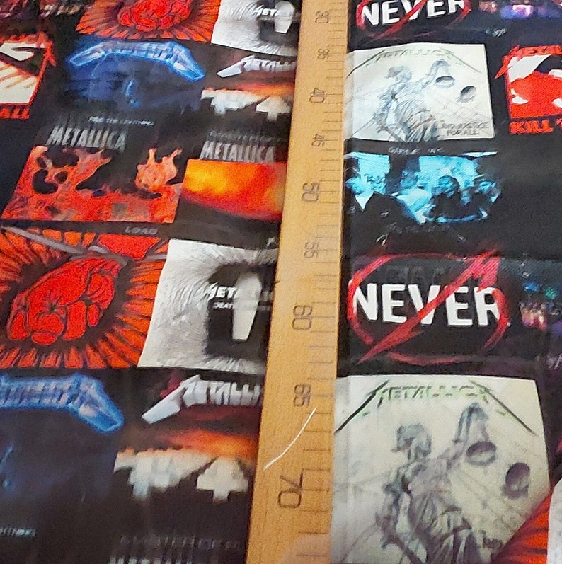 Metallica Album Covers Fabric by the Meter,Music,Rock Groups Home Decor Furniture Chair Sofa Upholstery Fabric image 3