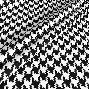 Black White Goosefoot,Houndstooth Fabric by the Meter,Geometric Fabric Decor Furniture Chair Sofa Upholstery Fabric