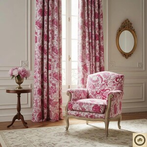 Rosa Paisley-Stoff Massenware, verziertes persisches Blumenmuster, Boho Damast-Textil