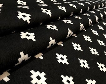 Black & White Fabric by the Meter,Geometric Fabric Decor Furniture Chair Sofa Upholstery Fabric