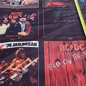 AC DC Album Covers Fabric by the Meter,music,rock Groups Home Decor ...