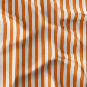 Orange White (2x2 )cm Striped Fabrics by the Meter,Geometric Fabric Decor Furniture Chair Sofa Upholstery Fabric