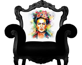 Custom Size Oil Paint Effect Mexican Girl Panel Upholstery Fabric