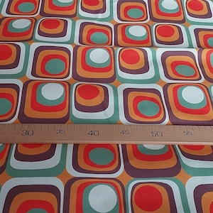 Retro,Vintage Stlyle,Geometric Pattern Upholstery Fabric,1960s Home Decor