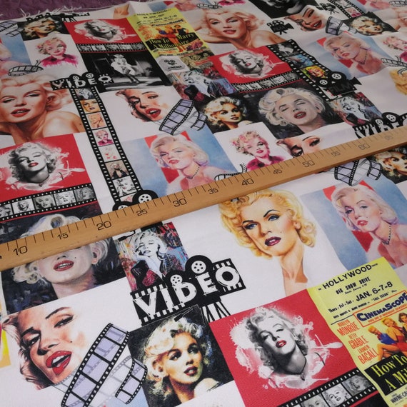 マリリン・モンロー柄生地：ハリウッド装飾用張り地 - Etsy 日本
