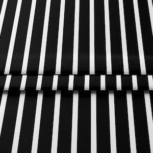 Black Striped(5x2)cm Fabric by the Meter,Geometric Pattern Printed Fabric Decor Furniture Chair Sofa Upholstery Fabric